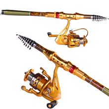 Sougayilang Fishing Rod and Reel Lure Fishing Reels Spinning Reel Fish Tackle Rods Carbon Ocean Rock (Lure As Free Gift ) Pesca
