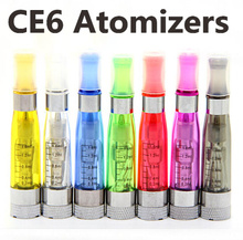 1Pcs/lot CE4+ CE4S eGo CE6 Atomizer Mixed Color Clearomizer with Replaceable Core for E-Cigarette evod ego-T/v