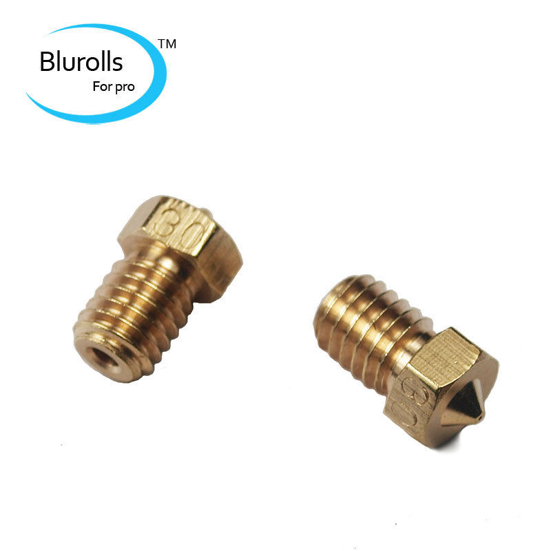 3d printer parts diy reprap brass e3d v6 nozzle 0 3mm 1 75mm filament hotend marked