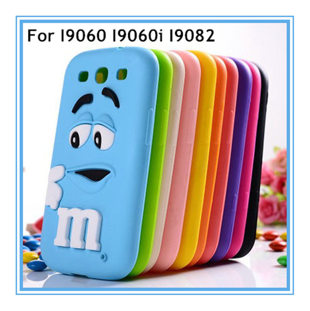 For Samsung Galaxy Grand Lite Neo Plus i9060 i9060i i9062 i9082 Cute 3D Cartoon M&M'S Chocolate Rainbow Beans Silicone Case