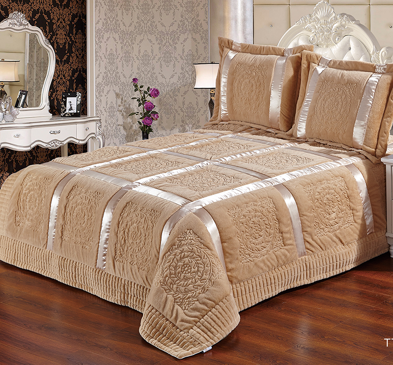blanket 3pcs comfortable discount bedding bedclothes bedspread satin #1