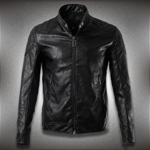 Luxury Skull Motorcycle Jackets 2015 new arrival 3d men casual leather jacket Brand mens leather coats man slim flight jaqueta