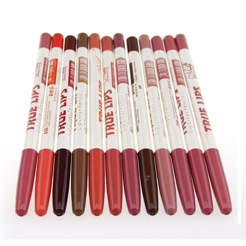 FREE Shipping 12pcs/lot Waterproof Professional Lip Liner Pencil Long Lasting LipLiner Pen Lips Matte Lipstick Makeup Tools 15CM