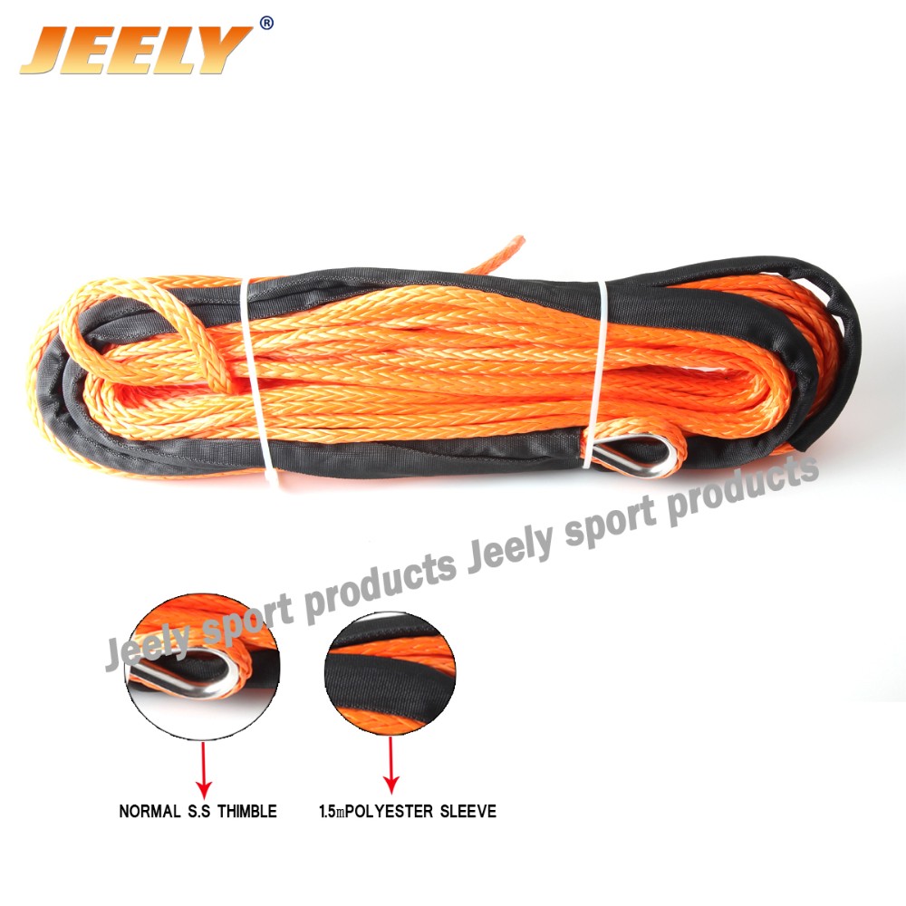 FREE SHIPPING 5/16''x40' synthetic fiber rope UHMWPE Braid Winch Cord for UTV/ATV/SUV/4X4