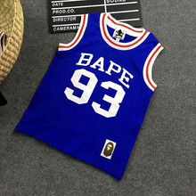 2016 summer new bape kids Letter digital jersey Cotton short sleeved shirt kd 8 baby boys