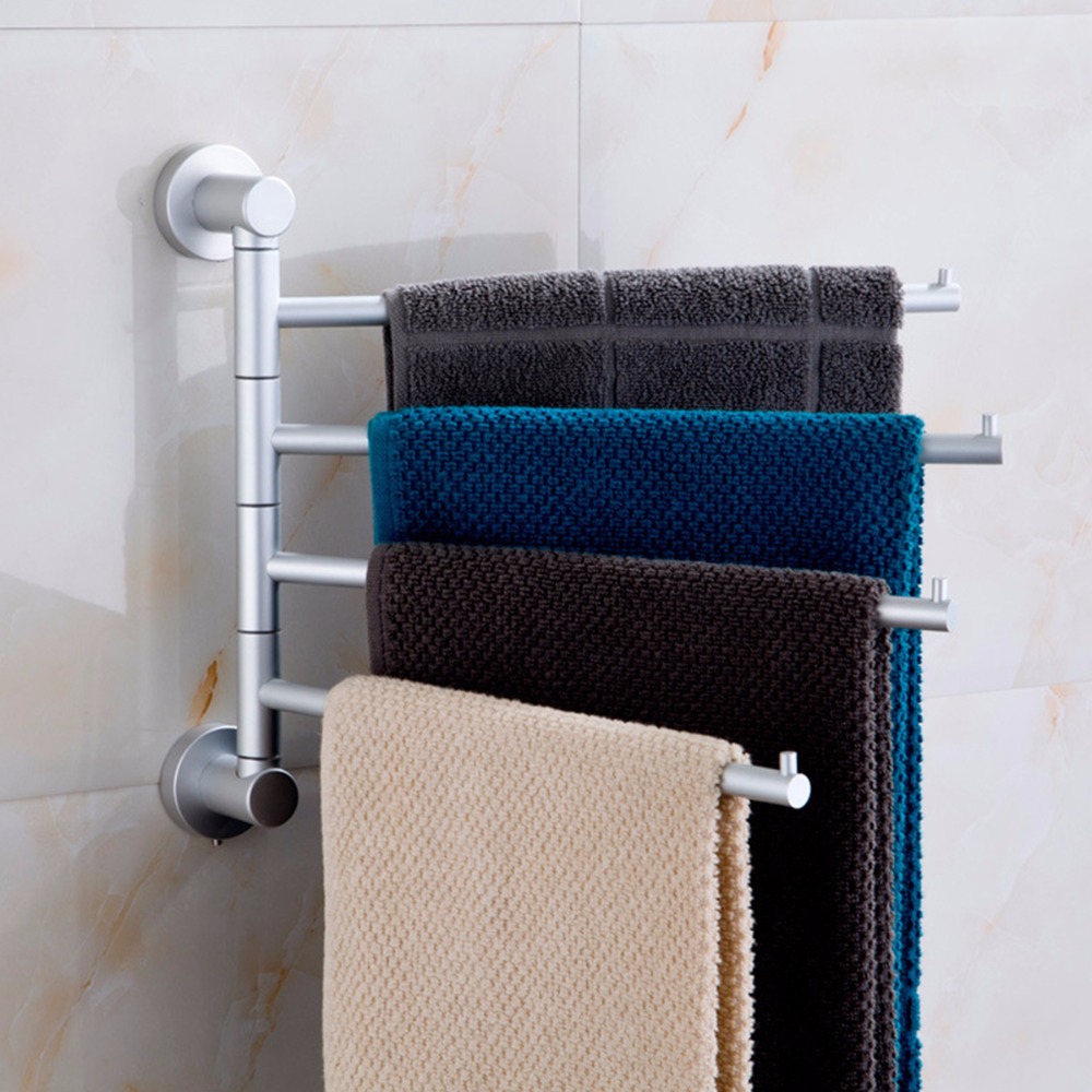 Popular Towel Bar Swivelbuy Cheap Towel Bar Swivel Lots From - Simple Unique Four Arm Swivel Towel Bar Bathroom Towel Holder Aluminum Tier Towelbar Towel Rack popular towel bar swivelbuy cheap towel bar swivel lots from - simple unique four arm swivel towel bar bathroom towel holder aluminum tier towelbar towel rack