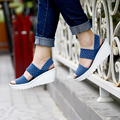 2017 Summer Shoes Woman Wedge Breathable Solid Woven Shoes Platform Sandals Lady Multi Color Flip Flops