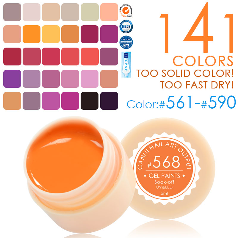 #50618 2016 CANNI профессиональный ногтей 141 цветов 5 мл uv led soak off краски гели для ногтей конструкции