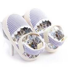 New Baby Girls Cotton Shoes Striped Lace Infant First Walkers Soft Soled Anti Slippers 0-18M Free Shipping