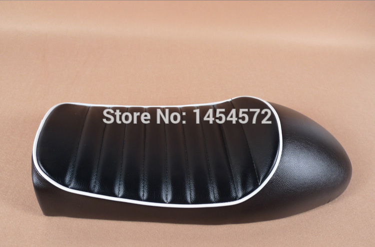 Factory Outlet Black With White Striped CG125 Cafe Racer Motorcycle Seat Parts CB 250 Black SEAT GN125 Seat