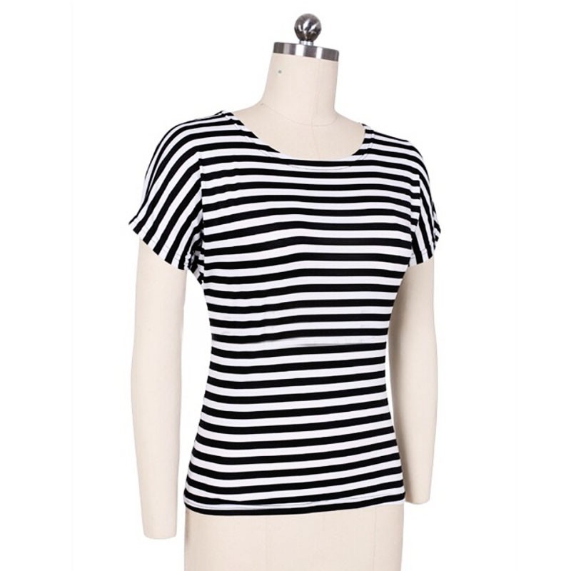 2015 New Summer Fashion Women Striped T shirt Women Tees Tops High Quality women\'s t shirt love backless emoji t shirt (3)