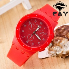 New Geneva Movement Silicone Watch Candy Color Couture Fashion Leisure Watches Wholesale Various Colors
