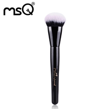 Brand MSQ Round Foundation Brush Black Fiber Hair Cosmetic Brush Natural Wood Handle Professional Product Single Makeup Brush