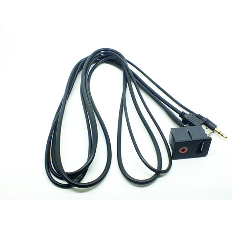 Car Usb Aux Headphone Male Jack Flush Mount Mounting