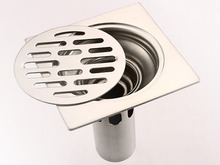 Stainless Steel Bathroom Shower Floor Drain Waste Grate Square Anti-Corrosion Insect Prevention