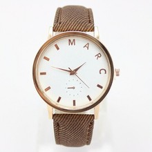 Marca de lujo 2015 de las nuevas mujeres del reloj correa de los pantalones vaqueros disfrutar de la vida reloj de cuarzo analógico Casual reloj Relogio Feminino horas reloj