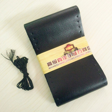Top Quality New Fashion DIY Cowhide Genuine Leather with Hole Universal Anti-slip Car Steering Wheel Cover with Needles & Thread