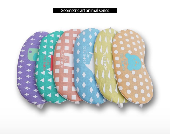 High quality Geometric art animal series cartoon printed cotton eyeshade sleep mask 3.jpg