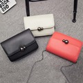 New Band Vintage Solid Rivet Women Falp Handbag New PU Leather Ladies Messenger Bags Women Chain