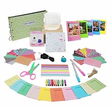 Fujifilm Instax Mini 25 Instant Camera Accessory Bundles-white hard case (Craft scissors/colorful Photo frame/border sticker …