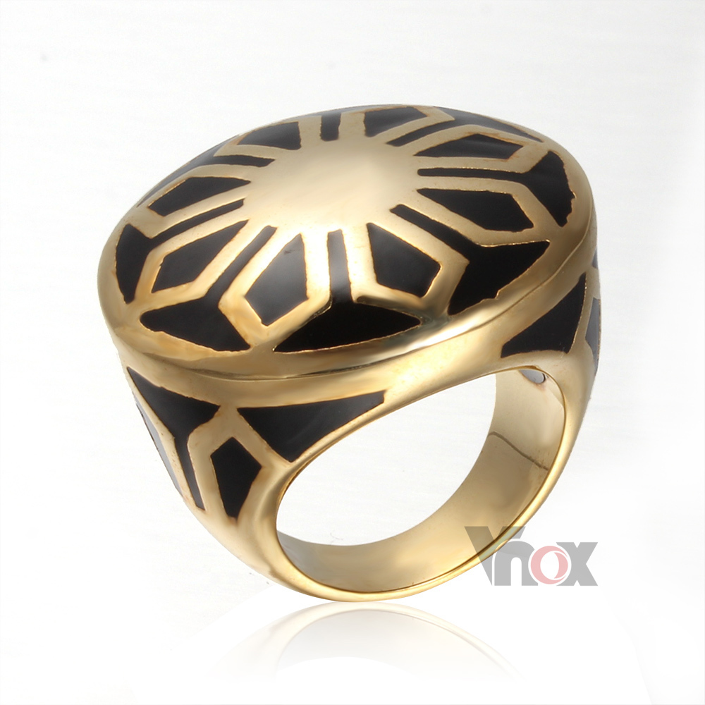 ... rings-for-women-Stainless-steel-big-wedding-rings-for-women-men-Gold