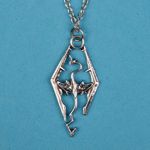 2014 new dinosaur Skyrim Elder Scrolls dragon pendant necklace Popular personalized jewelry LM N118