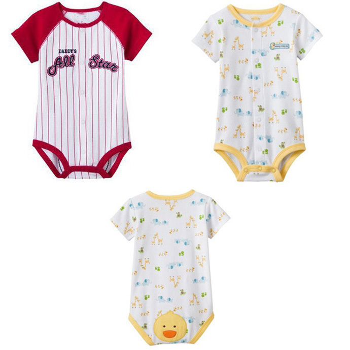 Baby boy newborn rompers outfit 2015 boutique plaid children clothes summer high quality boy 