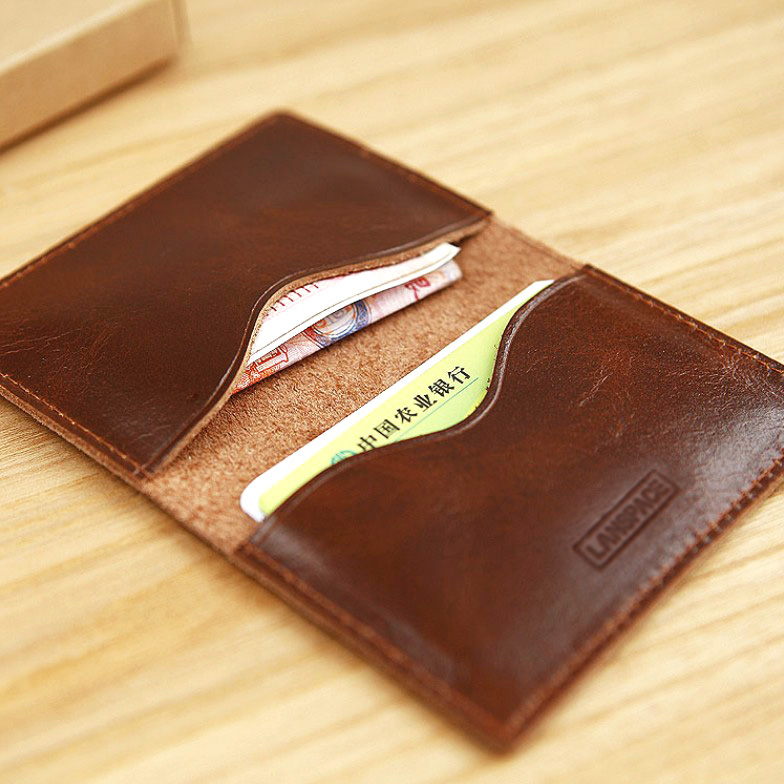 LAN genuine men s slim card case leather credit card case small bank card case
