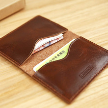 LAN genuine men’s slim card case leather credit card case small bank card case