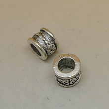 Free shipping Jewelry Antique Silver Celtics talisman Pattern beads 5Pcs Big Hole Beads 11x9mm