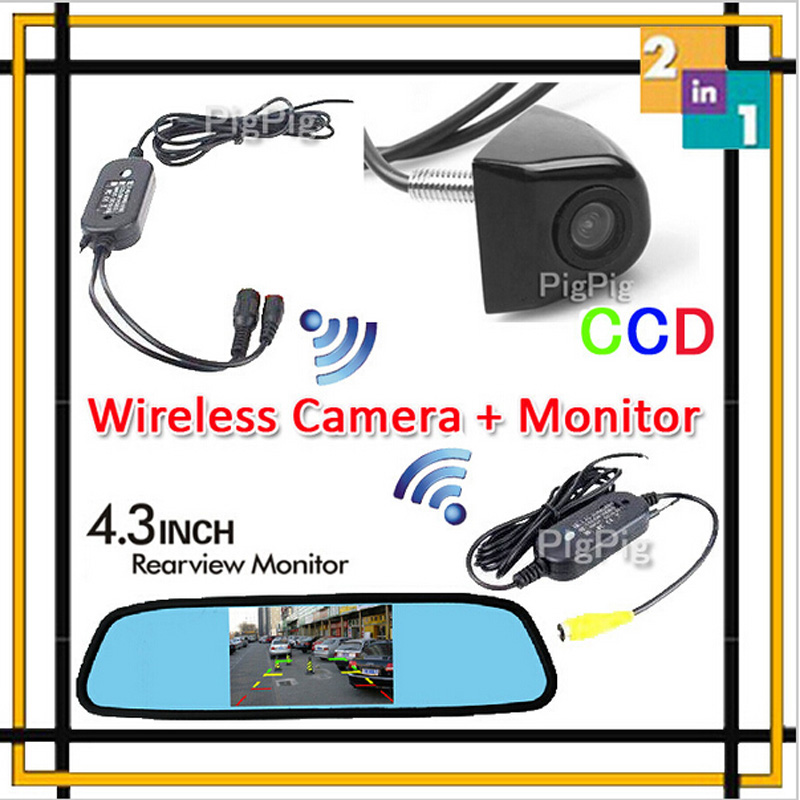 HD Video Auto 4.3 Inch LCD Car Rearview Mirror Monitor Display + 170 Degree CCD Backup Reversing Rear View Camera Parking Assist HD Video Auto 4.3 Inch LCD Car Rearview Mirror Monitor Display + 170 Degree CCD Backup Reversing Rear View Camera Parking Assist