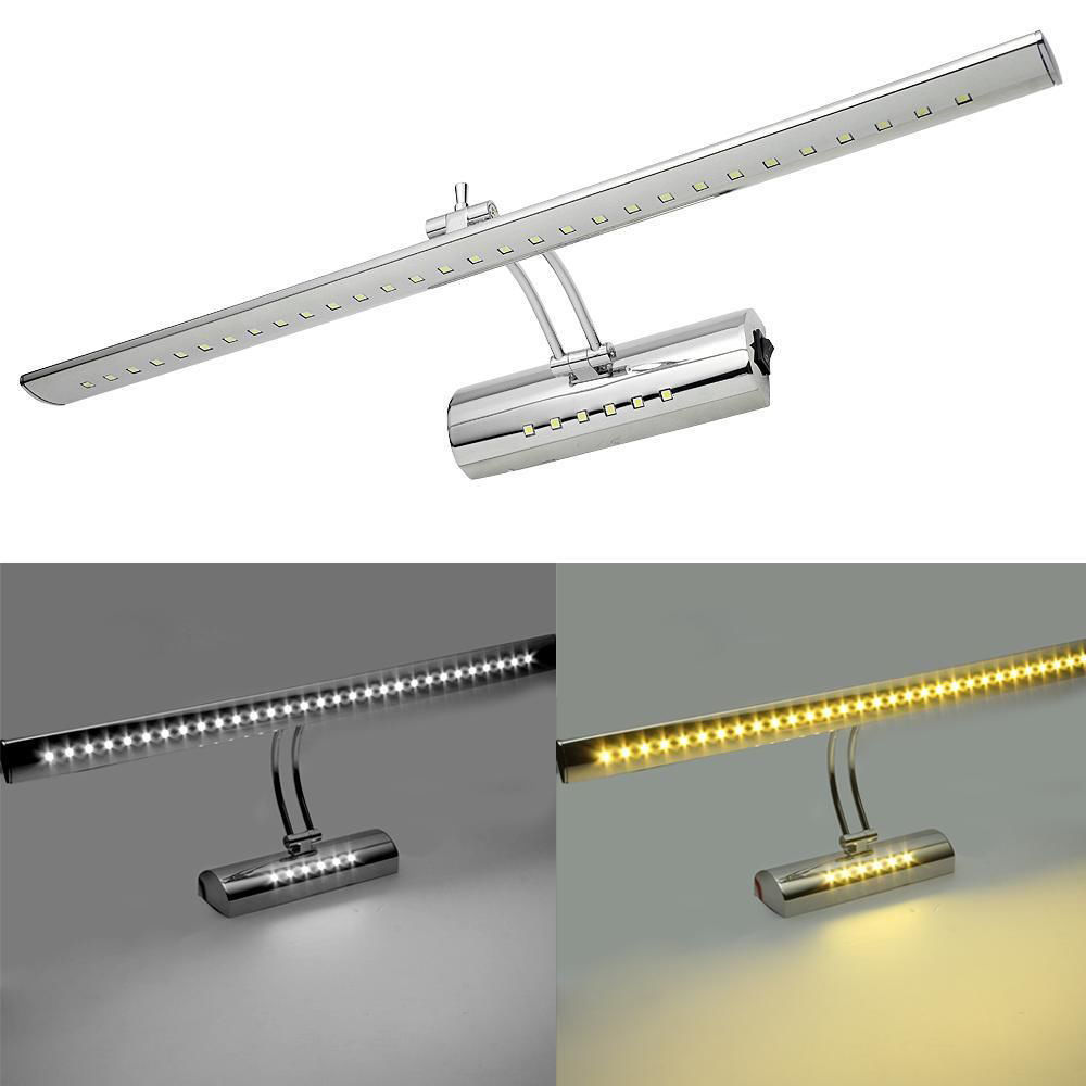 55cm 7w led wall lamp light white/warm white stainless steel home modern bathroom mirror lamp light