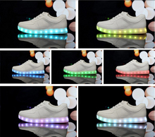 7 Colors LED luminous shoes unisex sneakers men & women sneakers USB charging light shoes colorful glowing leisure flat shoes1