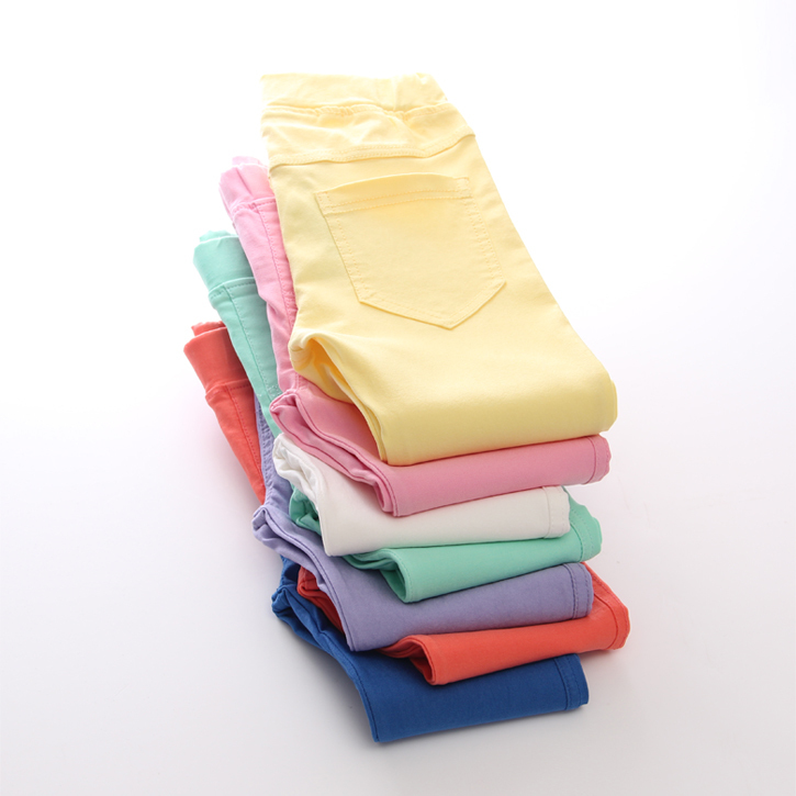 Drop Shipping Hot Sale 2015 Autumn Child Female Baby Slim Stretch Cotton Trousers Girl Legging