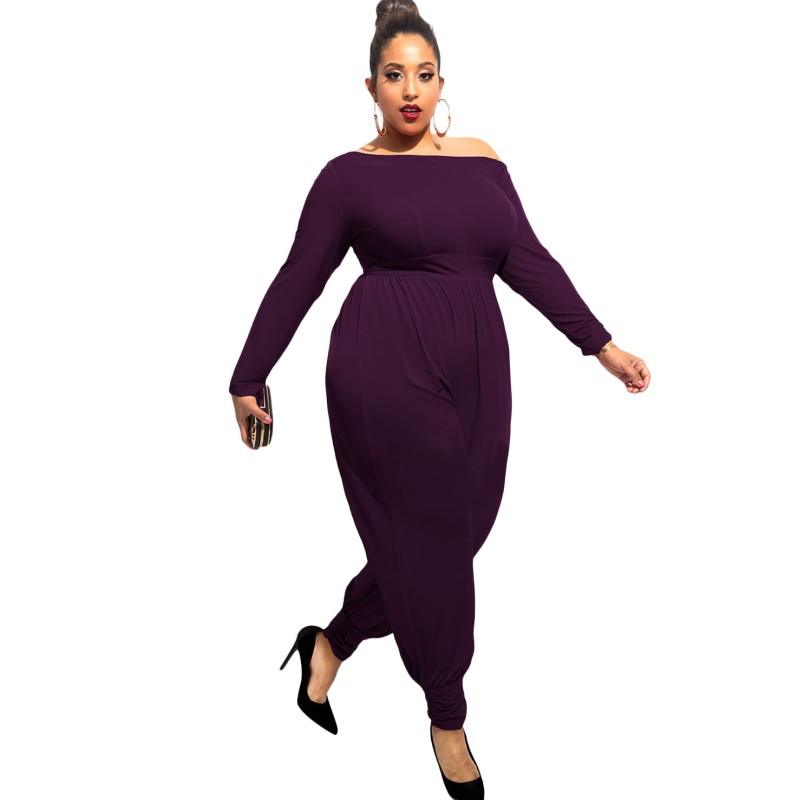 plus size purple jumpsuit