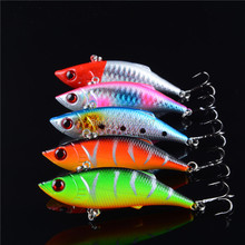 7cm/10g 5pcs lot winter fishing lures hard bait VIB with lead inside lead fish ice sea fishing tackle swivel jig wobbler lure
