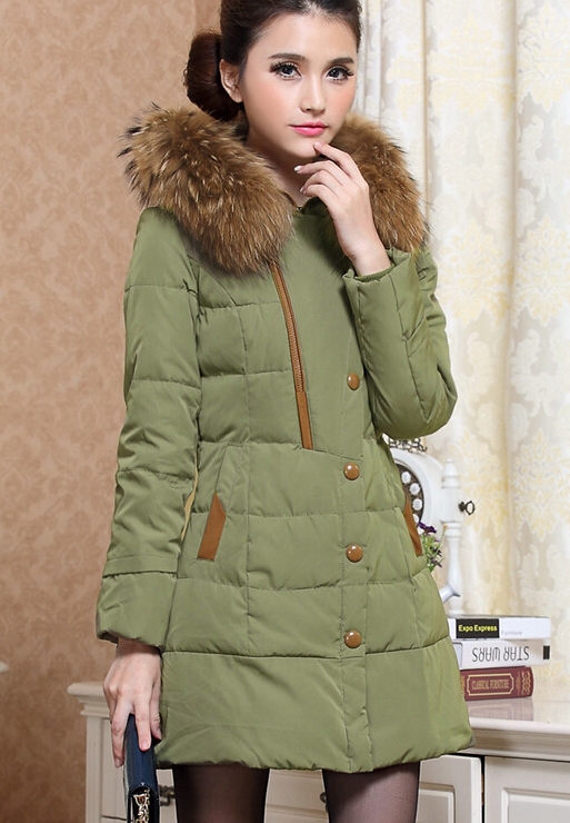 Фотография 2015 Winter Women Jacket Long Down Coat Super Large Collar ParkaCoat Cloak Plus Size Thick Nagymaros Collar Down Jacket