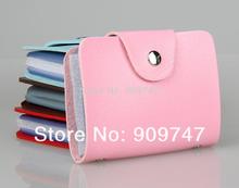 Fashion Business Credit Card Holder Bags PU Leather Strap Buckle Bank Card Bag 26 Card Case