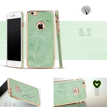 Unique Luxury Jade Grain Plated Phone Case For iphone 6 6S 6Plus 6S Plus Jade Mobile Phone Protector Back Cover Shell O18