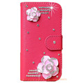 DIY Cute Luxury Crystal Diamond Flip Leather Case Cover For iPhone 6 Plus 5 5 Handmade