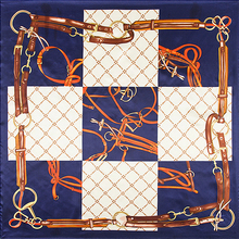 90×90 Plaid Women Scarves Silk Square Tartan Scarf mixed w/ Strand Bandana Classical Foulard Headscarf Hot