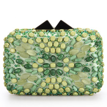 Hand Made Fashion Lady Beaded Pearl Elegant Evening Dress Formal Handbag Woman Luxury Beading Day Clutch Bridal Bags Green Black