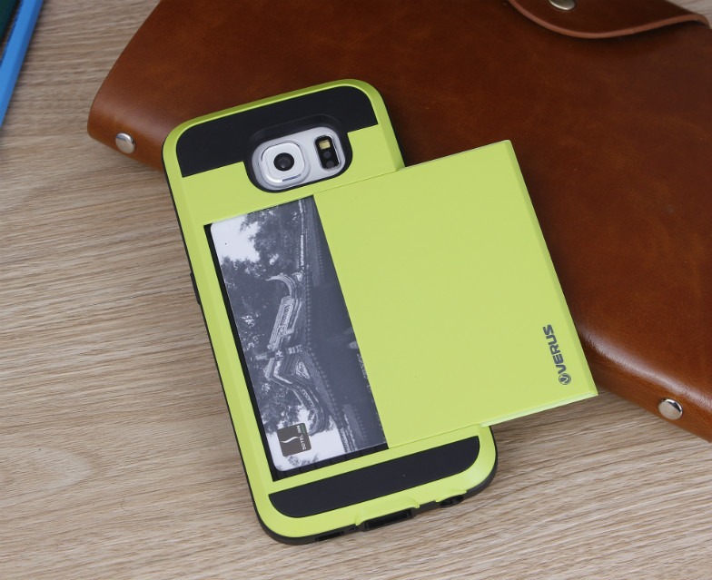 20pcs Verus Damda Slide Case with card Hard case for Samsung Galaxy S5 I9600  PC +TPU Hybrid Armor Cover