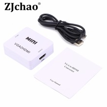 VGA To HDMI HD 1080P HDTV Video Audio VGA2HDMI Converter Box Adapter For PC Laptop DVD