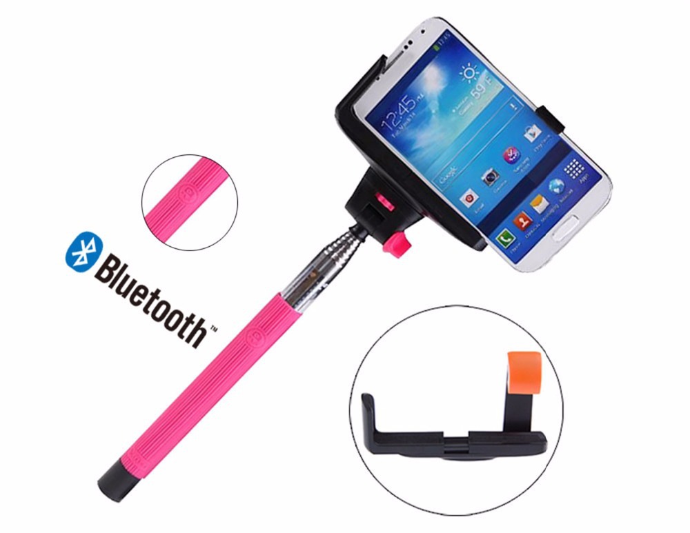 Bluetooth Shutter Extendable Handheld Selfie Stick...
