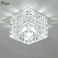 Dia10cm Modern Lustre Crystal Glass Led Chandelier Novelty 5W Round Square Corridor Chandelier Lighting Porch Chandelier