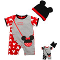 Summer New Newborn Baby clothing Rompers Hat Bebes Cotton Cartoon Short Sleeve Infant jumpsuit Romper for