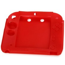 2016 New Fashion Color Protective Silicone Soft Case Cover Skin For 2DS Red Rubber Bumper Gel Skin Sleeve Cover Hot sele