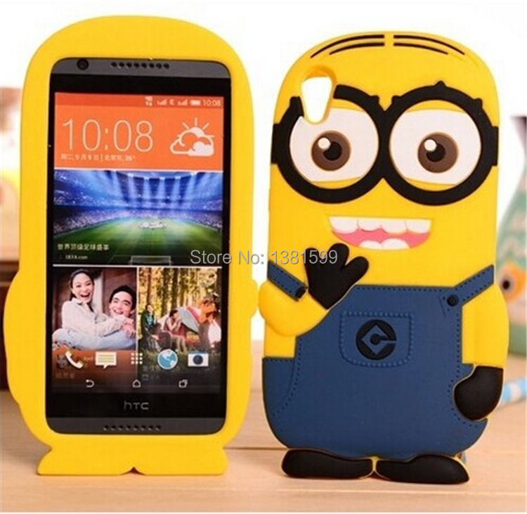 Cute Cartoon Despicable Me Minions Pattern Soft Silicon Case for HTC Desire 820 Phone Bag Case