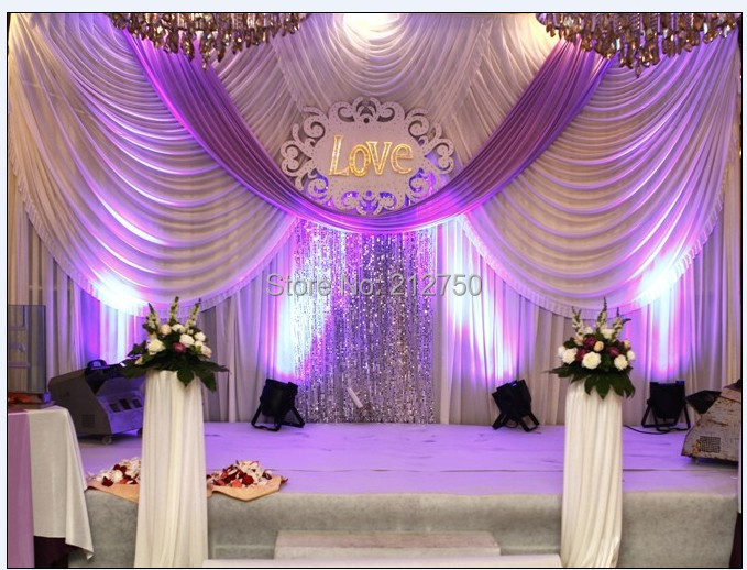 Decorations For Curtains My Web Value White Purple 3m 6m Marriage Decoration Wedding Backdrop Curtain